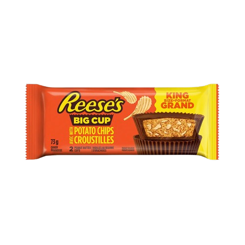 REESES BIG CUP with POTATO CHIPS  KING SIZE