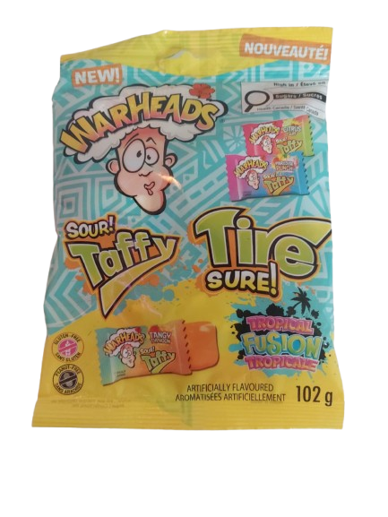 WAR HEADS SOUR TAFFY - TROPICAL FUSION
