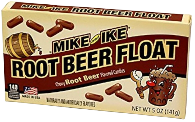 MIKE AND IKE  ROOT BEER FLOAT