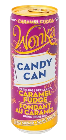 CANDY CAN SODA - WONKA CARAMEL FUDGE
