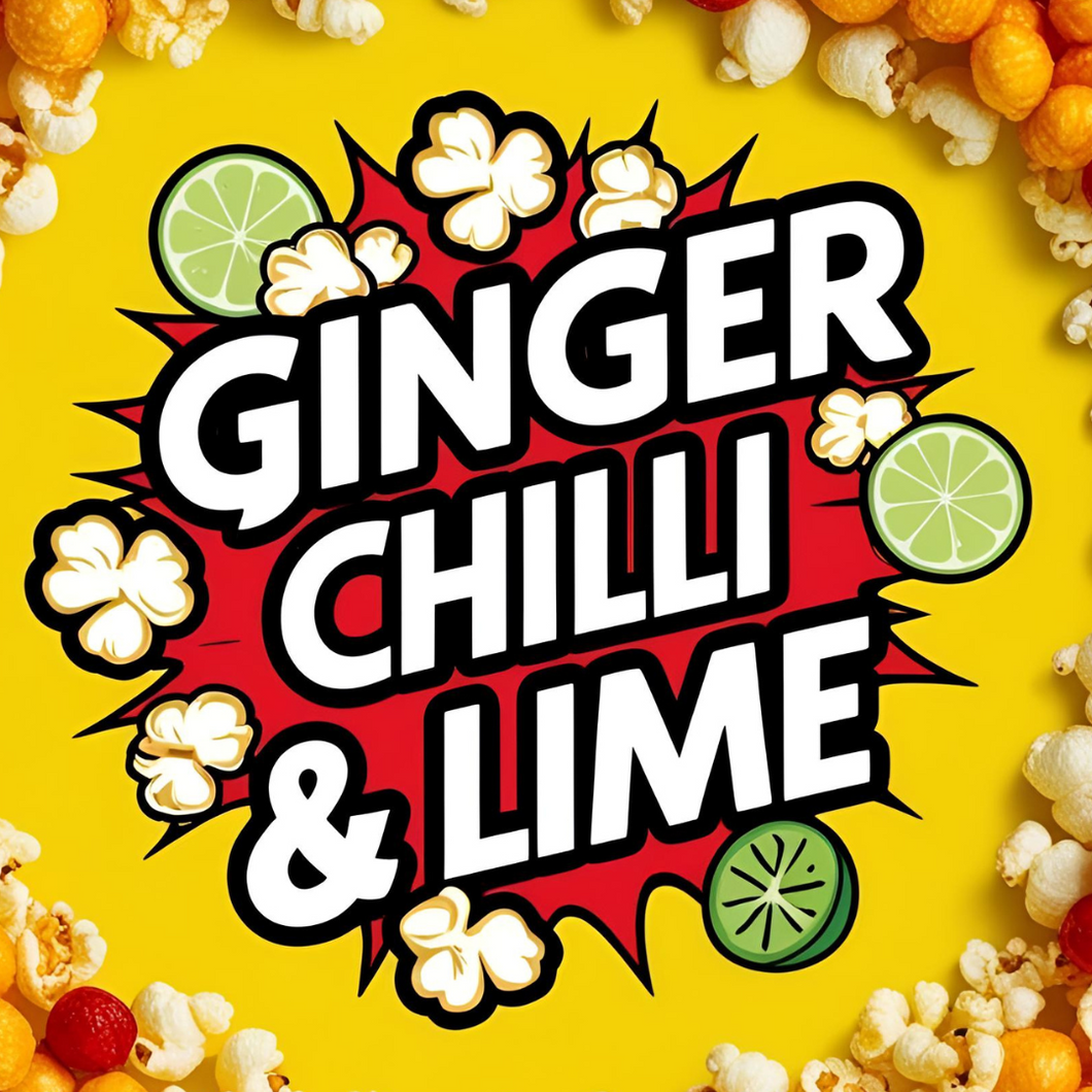 GINGER CHILLI & LIME - FRESHLY POPPED FLAVOURED POPCORN