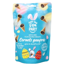 JUST THE FUN PART - WAFFLE CONES FILLLED WITH BELGIAN MILK CHOCOLATE