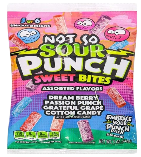 SOUR PUNCH BITES NOT SO SOUR SWEET BITES