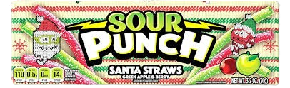 SANTA SOUR PUNCH STRAWS