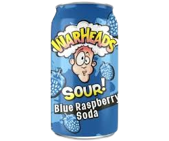 WAR HEADS SOUR BLUE RASPBERRY SODA