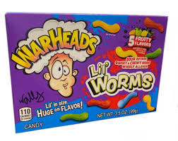 WARHEADS LIL WORMS NEW SOUR FRUITY FLAVOURS