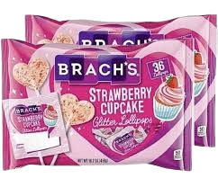 STRAWBERRY CUPCAKE GLITTER LOLLIPOPS