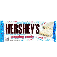 HERSHEYS WHITE CHOCOLATE with SPRINKLES &  POPPING CANDY