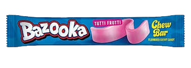 BAZOOKA TUTTI FRUITTI CHEW BARS -  6 for .99 cents - BUBBLE GUM