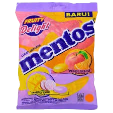 MENTOS FRUIT DELIGHT - PEACH ORANGE & MAGO TARO